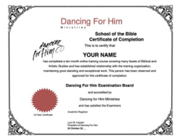 Dancing For Him School of the Bible - Foundations In Faith