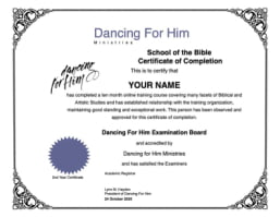 Dancing For Him School of the Bible - The Person and Ministry of the Holy Spirit Study